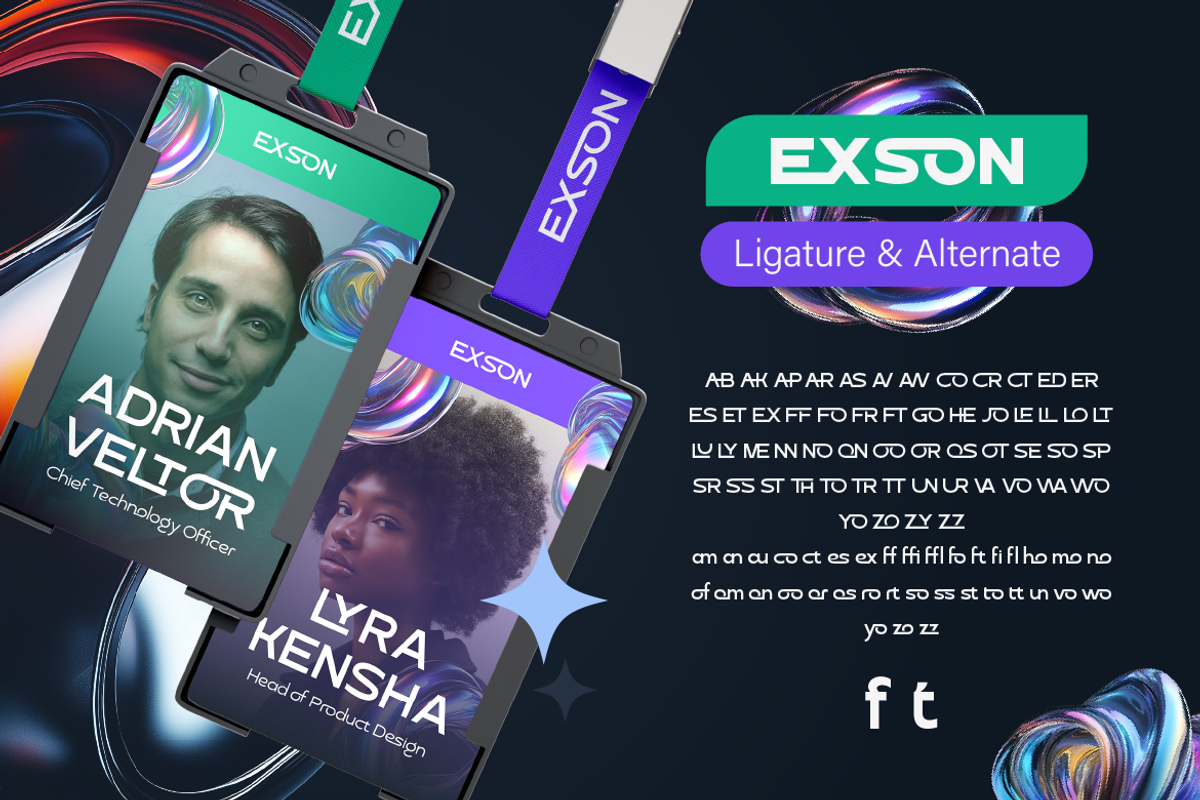 Exson, a Sans Serif Font by Burntilldead (Photo 6 of 9)