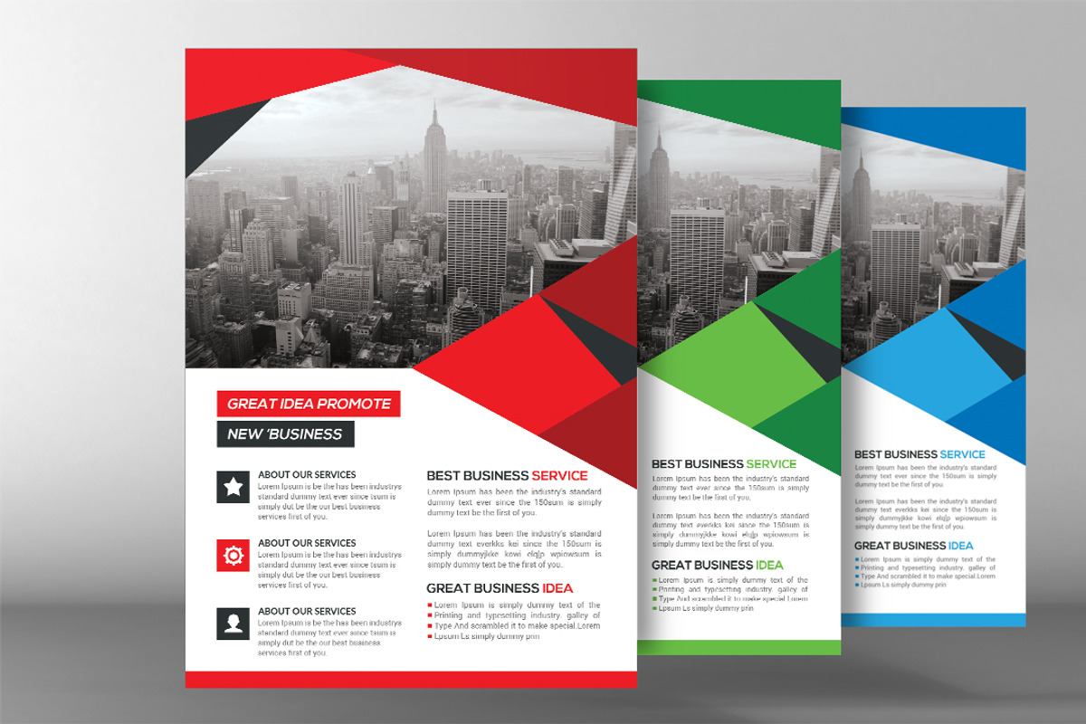 Shape Flyers Template, a Flyer Template by graphicforest