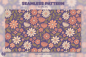 Vintage Flowers - Pattern Background