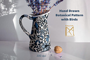 Endless Garden Yellow & Blue Pattern, a Pattern Graphic by Marta & Livonka (Thumbnail 6 of 14)