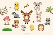 Cute Woodland Animals Clipart, an Animal Illustration by Primrose Blume (Thumbnail 3 of 3)