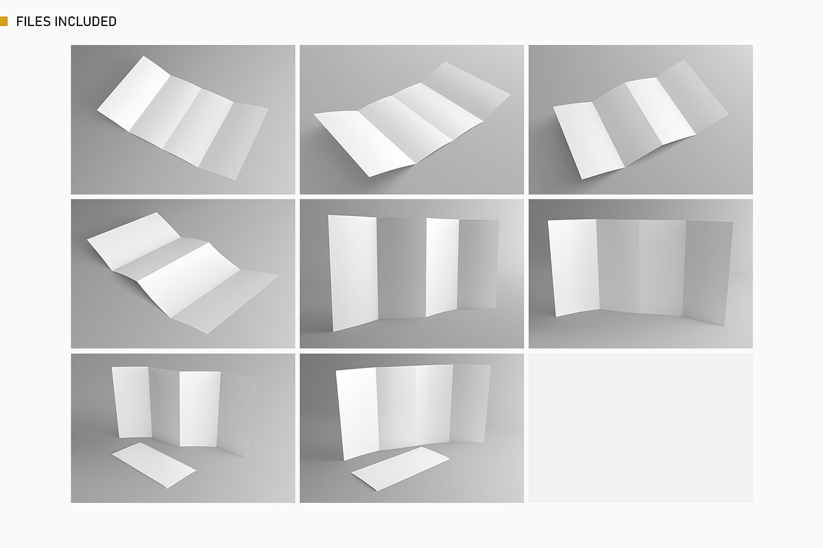 Double Gatefold Brochure Mockup Set, a Product Mockup by MassDream