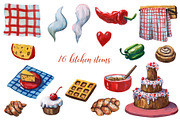Mice Chefs - Gouache Clipart Set, an Animal Illustration by Mashamashastu (Thumbnail 4 of 10)