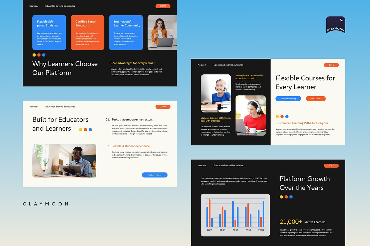 Online Study Platform Pitch Deck, a Presentation Template by Claymoon Lab (Photo 4 of 7)