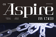 CS Aspire – Techno Font, a Serif Font by Craft Supply Co. (Thumbnail 1 of 8)