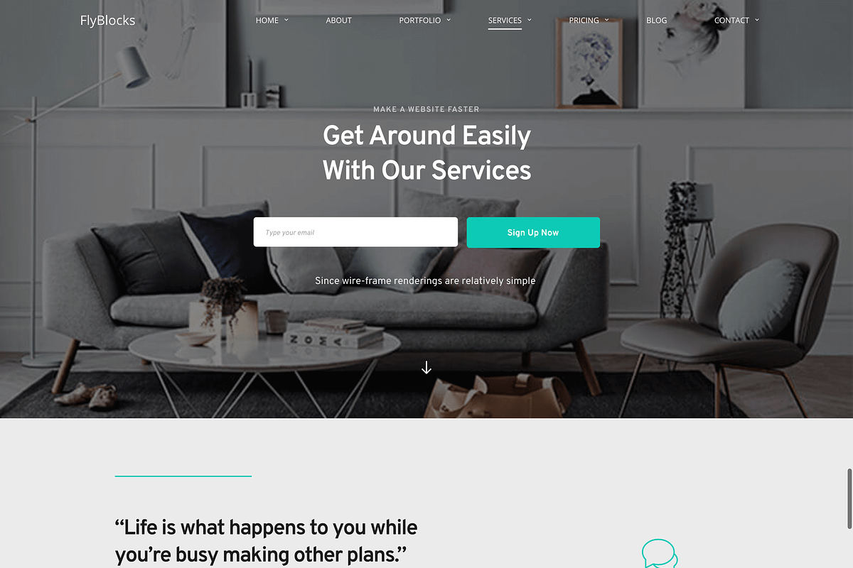 FlyBlocks - Interior Design WP Theme, a WordPress Template by FlyTemplates.com (Photo 4 of 9)