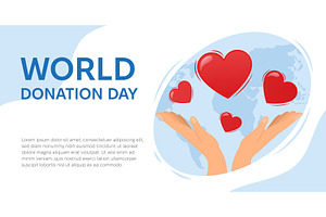 Charity and donation banner concept, an Object Illustration by JeanBet