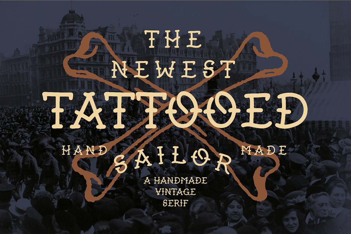 Tattooed Sailor | Vintage Serif Font, a Serif Font by Beveled Design Co. (Photo 1 of 18)