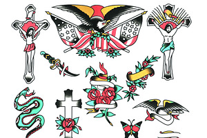 Traditional Tattoo Flash 25 Designs