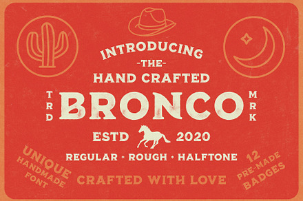 Bronco Font Collection + Extras