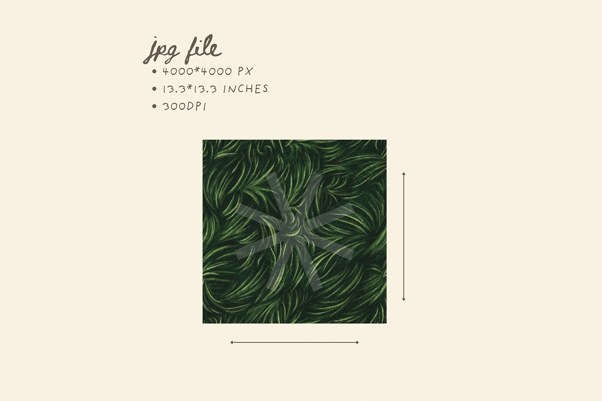 meadow seamless green pattern, a Pattern Graphic by CraftingOnSunday (Photo 3 of 3)