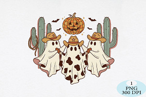 Western Cowboy Ghost Halloween PNG, a Seasonal Illustration by Daily.Designs