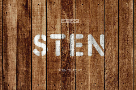 Stencil Headline Font, a Sans Serif Font by artyway