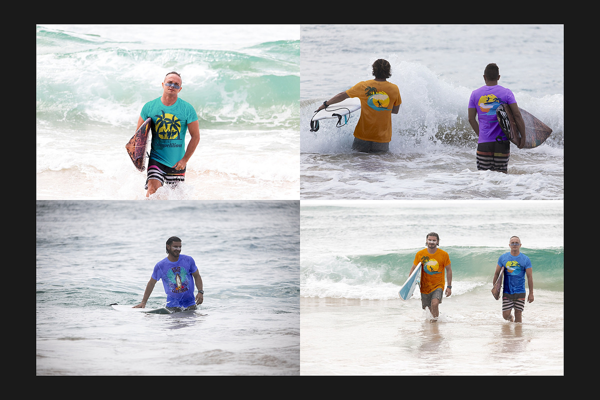 Surfers T-Shirt Mock-Up Set, a Shirt Mockup by Freeman Studio (Photo 9 of 16)