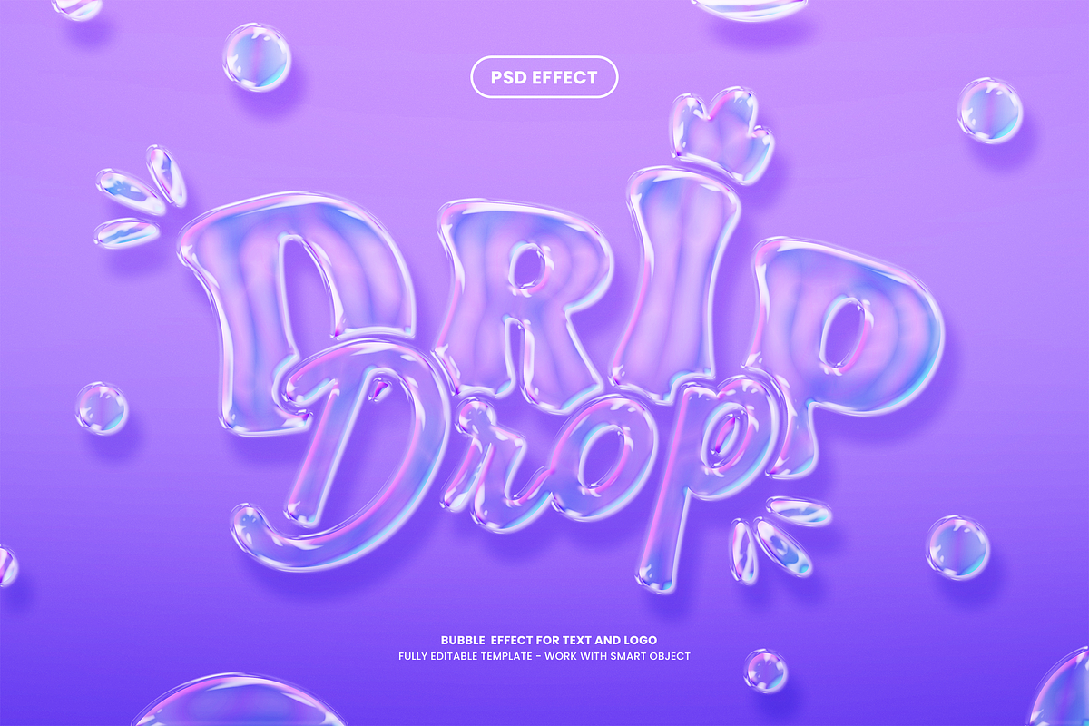Vibrant Bubble Glass Text Effect, a Layer Style Add-On by Svaha Graphic Studio (Photo 1 of 4)