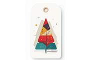 Geometric Christmas Gift Tag Clipart, a Decorative Illustration by Creative design (Thumbnail 2 of 7)