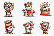 valentins day-birthday party teddy c, an Illustration by CreationArt (Thumbnail 6 of 6)
