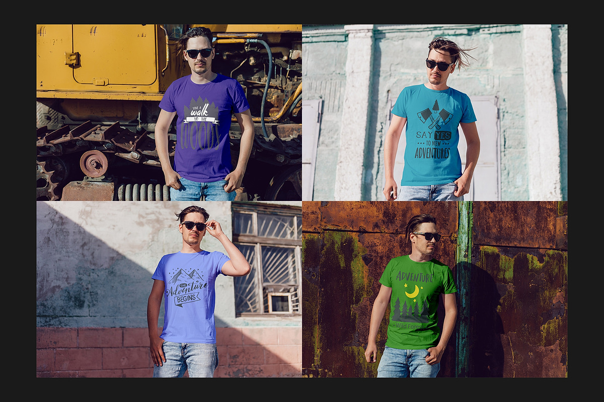 Men's T-Shirt Mock-Up Set, a Shirt Mockup by Freeman Studio (Photo 7 of 14)