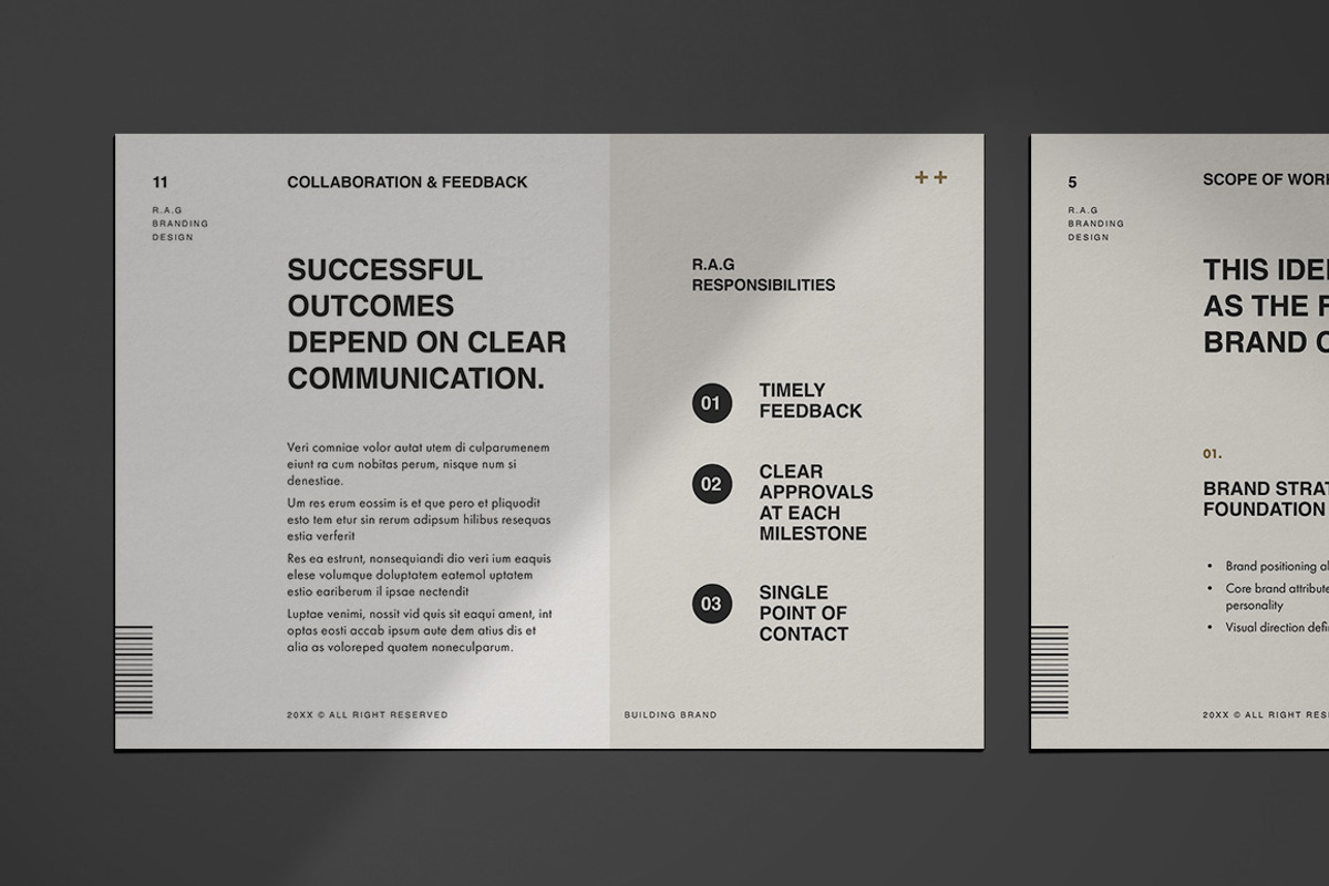 Minimalist Brand Identity Proposal, a Brochure Template by broluthfi (Photo 9 of 9)