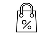 Discount Bag Line Icon, an Icon by Pexelpy (Thumbnail 1 of 2)