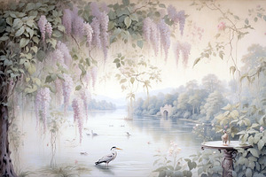 Wisteria Bloom Landscape