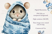 Blue Christmas Clipart 56 PNG, a Seasonal Illustration by EleSArtDesign (Thumbnail 3 of 4)