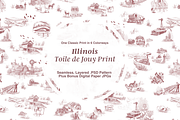 Illinois Seamless Pattern Set, a Pattern Graphic by Hughes Studio (Thumbnail 1 of 7)
