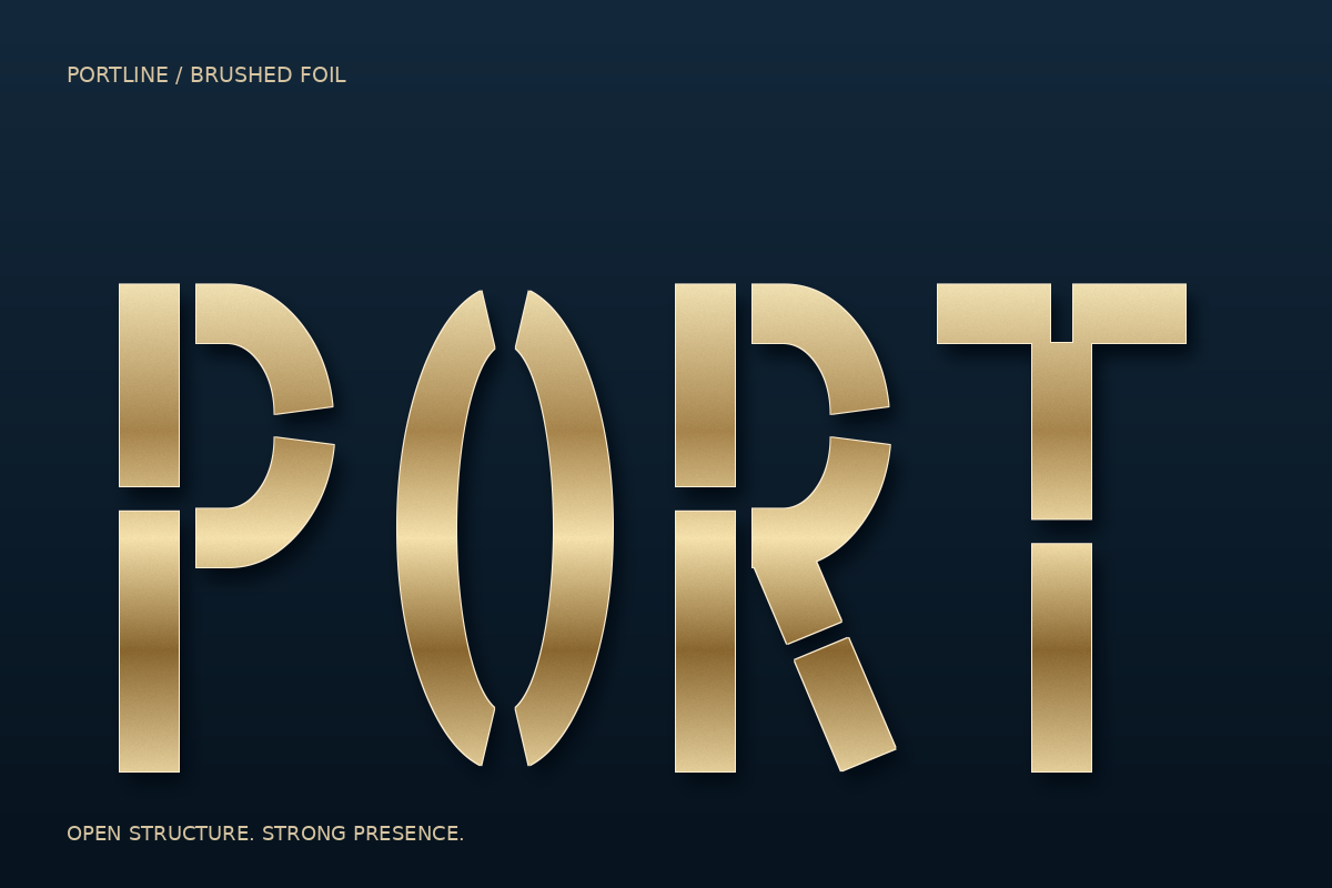 Portline — Condensed Stencil Font, a Sans Serif Font by Colorsfav (Photo 4 of 10)