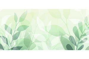 Nature leaves spring background, an Object Illustration by Zaie