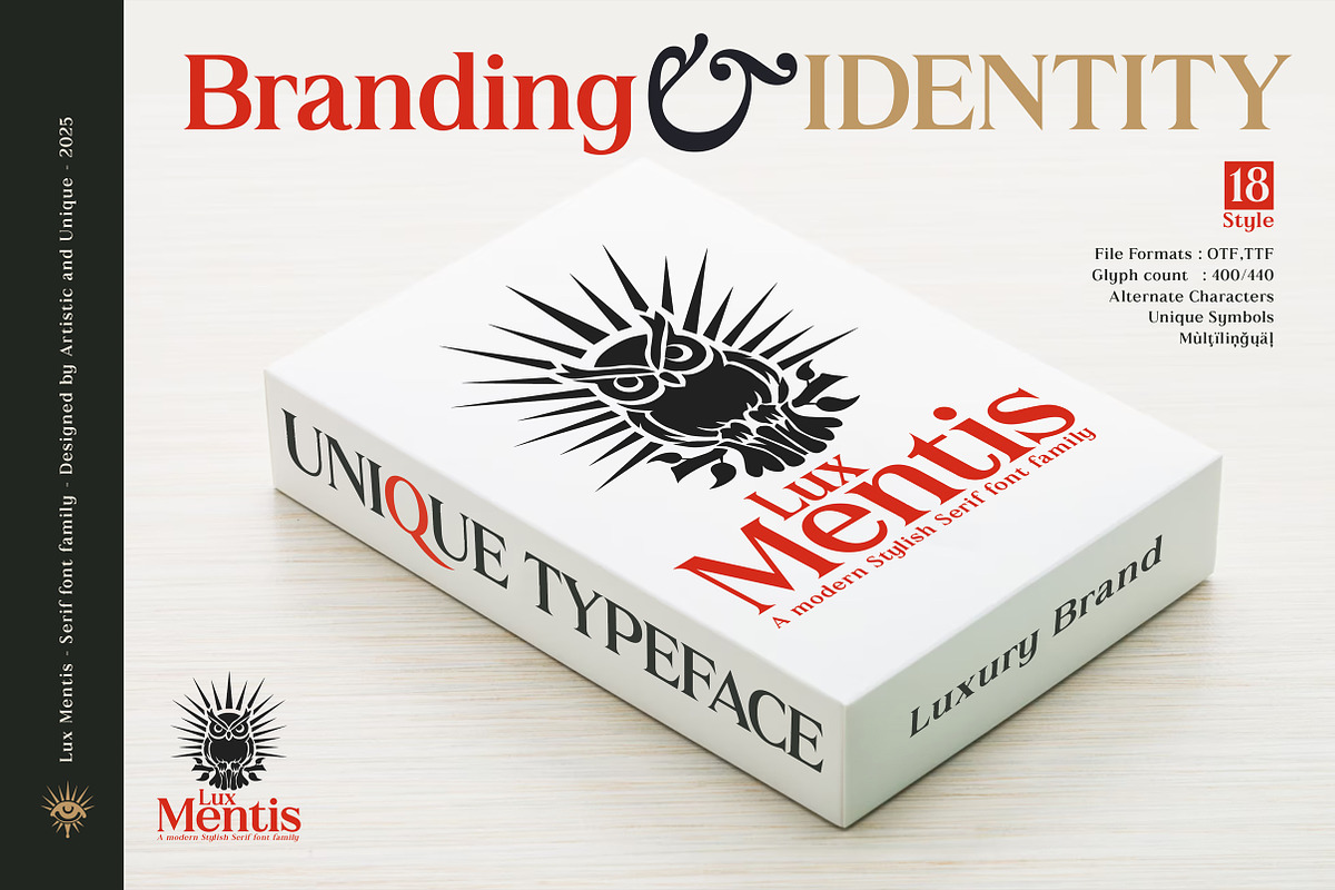 Lux Mentis - Serif Font Family, a Serif Font by Artistic & Unique (Photo 13 of 15)