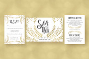 Gold Wedding Invitation Suite, an Invitation Template by Knotted Design (Thumbnail 3 of 5)