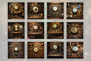 Antique Clockwork Digital Papers, a Background Graphic by Fun Digital (Thumbnail 2 of 4)