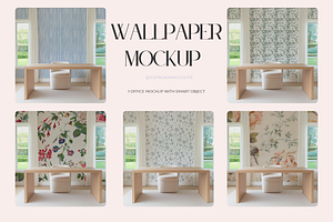 Office Wallpaper Mockup PSD