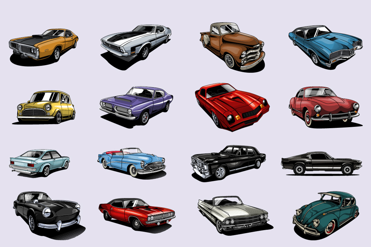 Classic Car Collection vol 5, a Transportation Illustration by The BolzStudio (Photo 10 of 11)