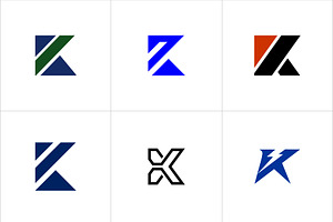 Set Of Initial Letter K Logo