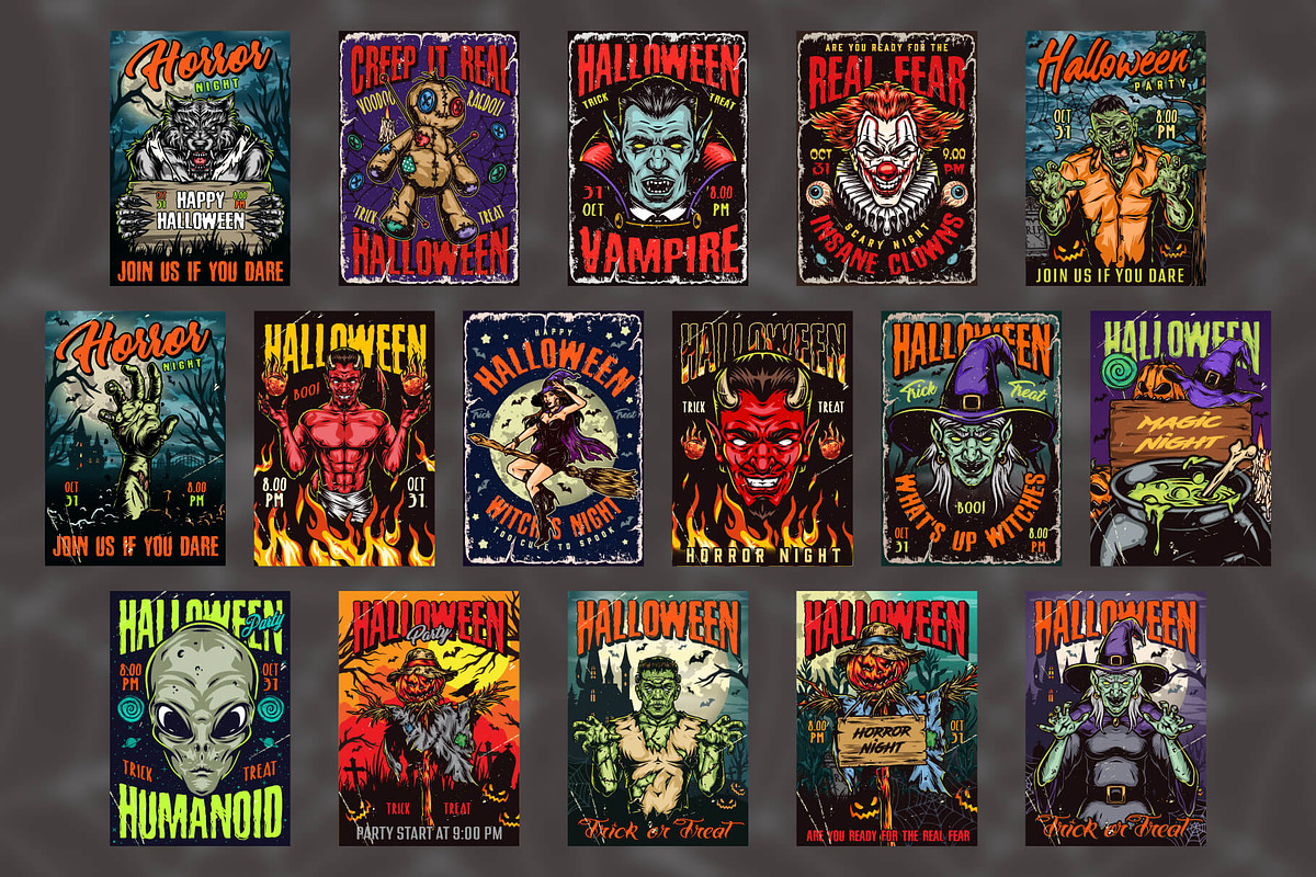 Spooky Halloween Poster Collection, a Poster Template by DGIM studio (Photo 3 of 7)