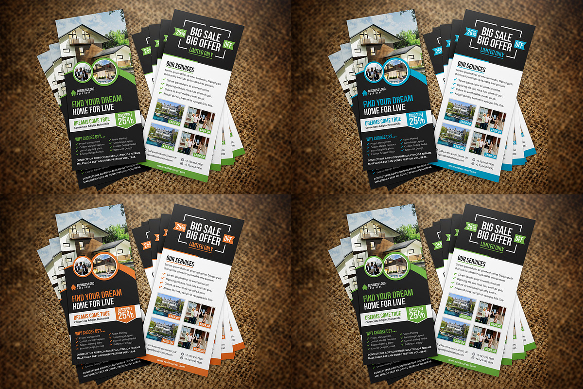 Mega BUNDLE 32+ Postcard Rack cards, a Card Template by Miyaji75 (Photo 26 of 32)