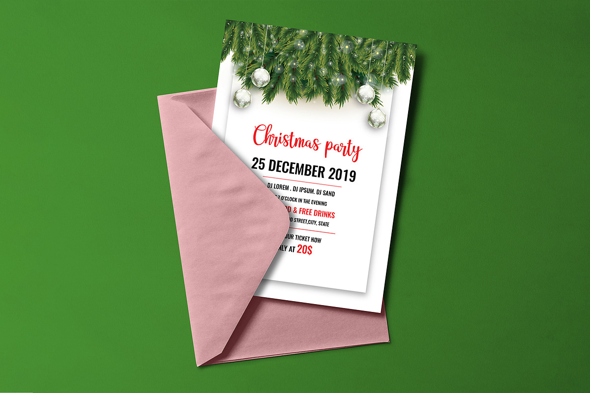 10 Christmas invitation templates, an Invitation Template by Andit themes (Photo 3 of 13)