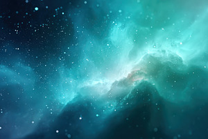 Vibrant cosmic scene with swirling colors and stars, a Background Photo by AlyaAnd