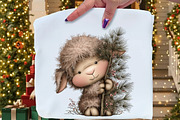 Funny Christmas Sheep Clipart, an Illustration by Craft Nest (Thumbnail 6 of 10)