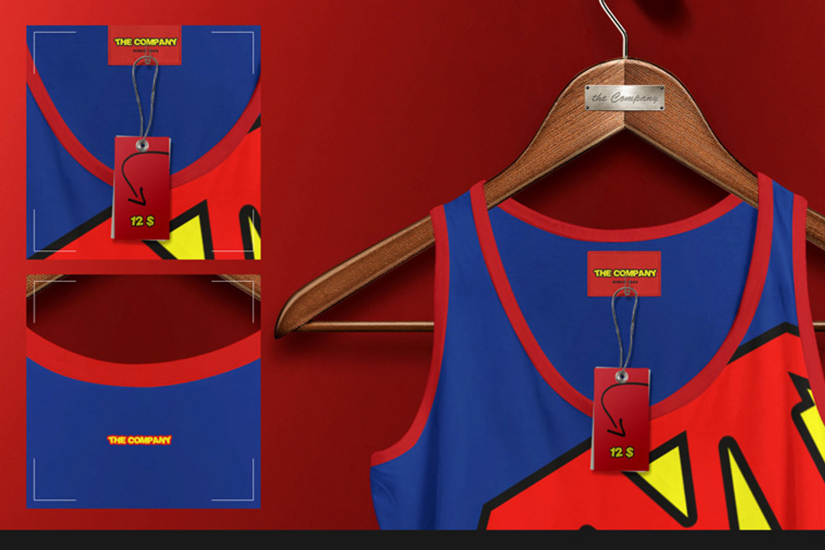 Tank 2nd Type On 5 Stages Mock-up, a Hoody Mockup by Mocca Mockups Store (Photo 5 of 69)