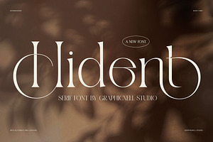 Hident Elegant Serif Display Font, a Serif Font by Graphicxell