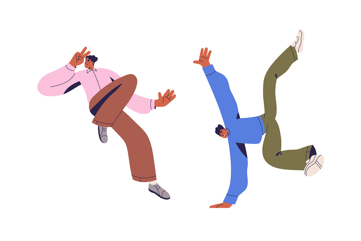Happy people in free poses set, a Person Illustration by Good Studio (Photo 3 of 7)