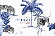 Indigo Safari Luxury Print Designs, a Pattern Graphic by TSTUDIO (Thumbnail 1 of 11)