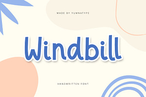 Windbill, a Script Font by yumnatype