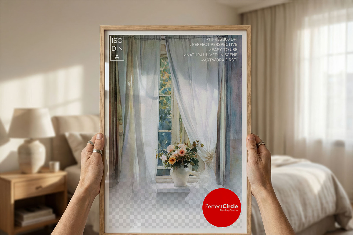 ISO Bedroom Poster Frame Mockup, a Mockup by DesignRocket (Photo 9 of 9)