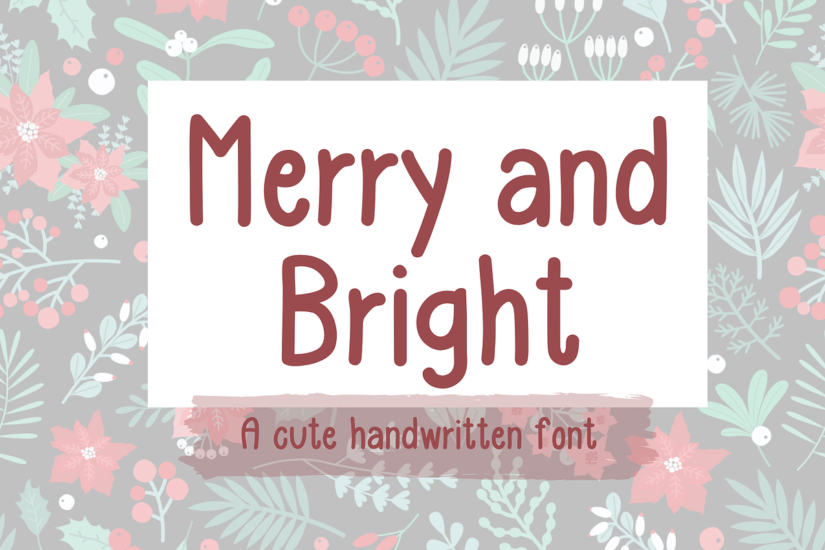 Merry & Bright Cute Handwritten Font, a Font by Lalava Studio (Photo 1 of 7)