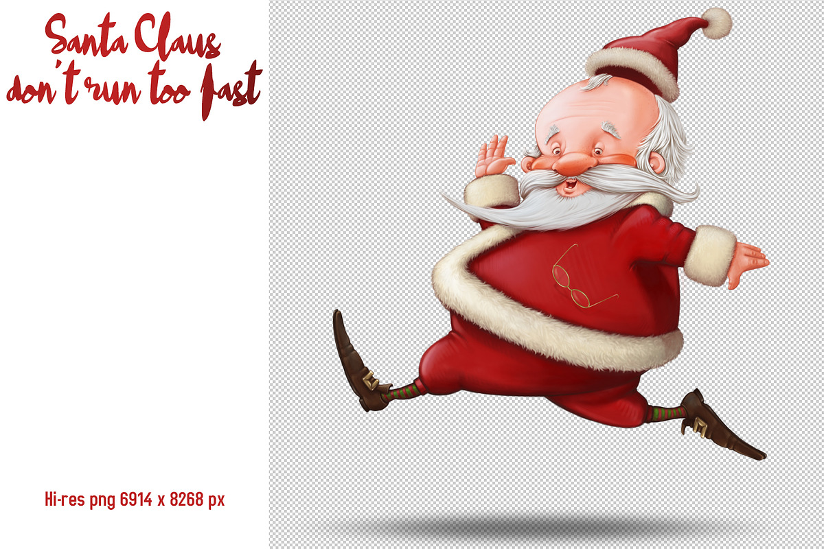 Santa Claus don't run too fast, an Illustration by Giordano Aita Graphics (Photo 2 of 2)