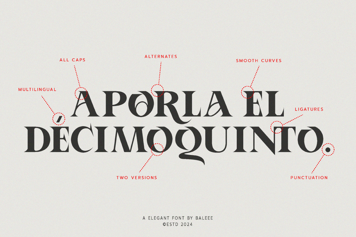 Aporla - Elegant Slab Serif, a Slab Serif Font by Baleee (Photo 2 of 18)