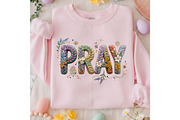 Faux Yarn Pray Png Floral Christian, an Illustration by Designking (Thumbnail 4 of 6)